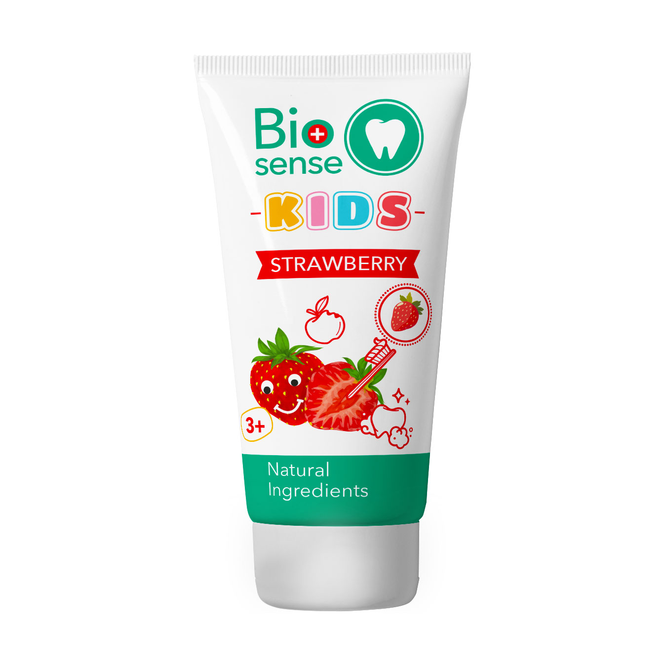 Дитяча зубна паста Bioton Cosmetics Biosense Kids Strawberry, 50 мл